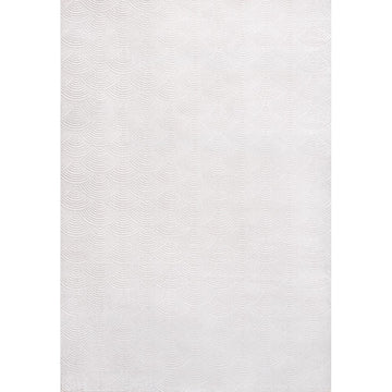 Porter Geometric Art Deco Fan Pattern High-low Area Rug